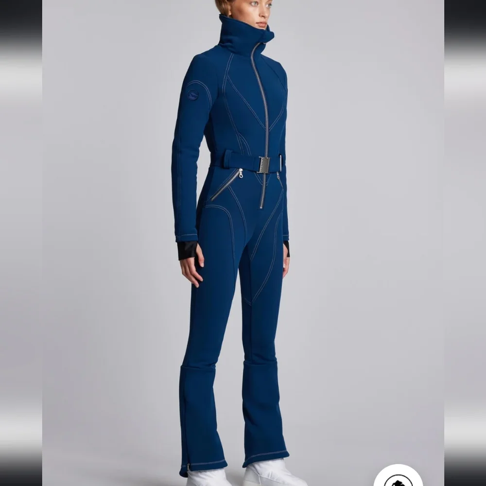 Chic Blue Belted Jumpsuit - Picture 16 of 16